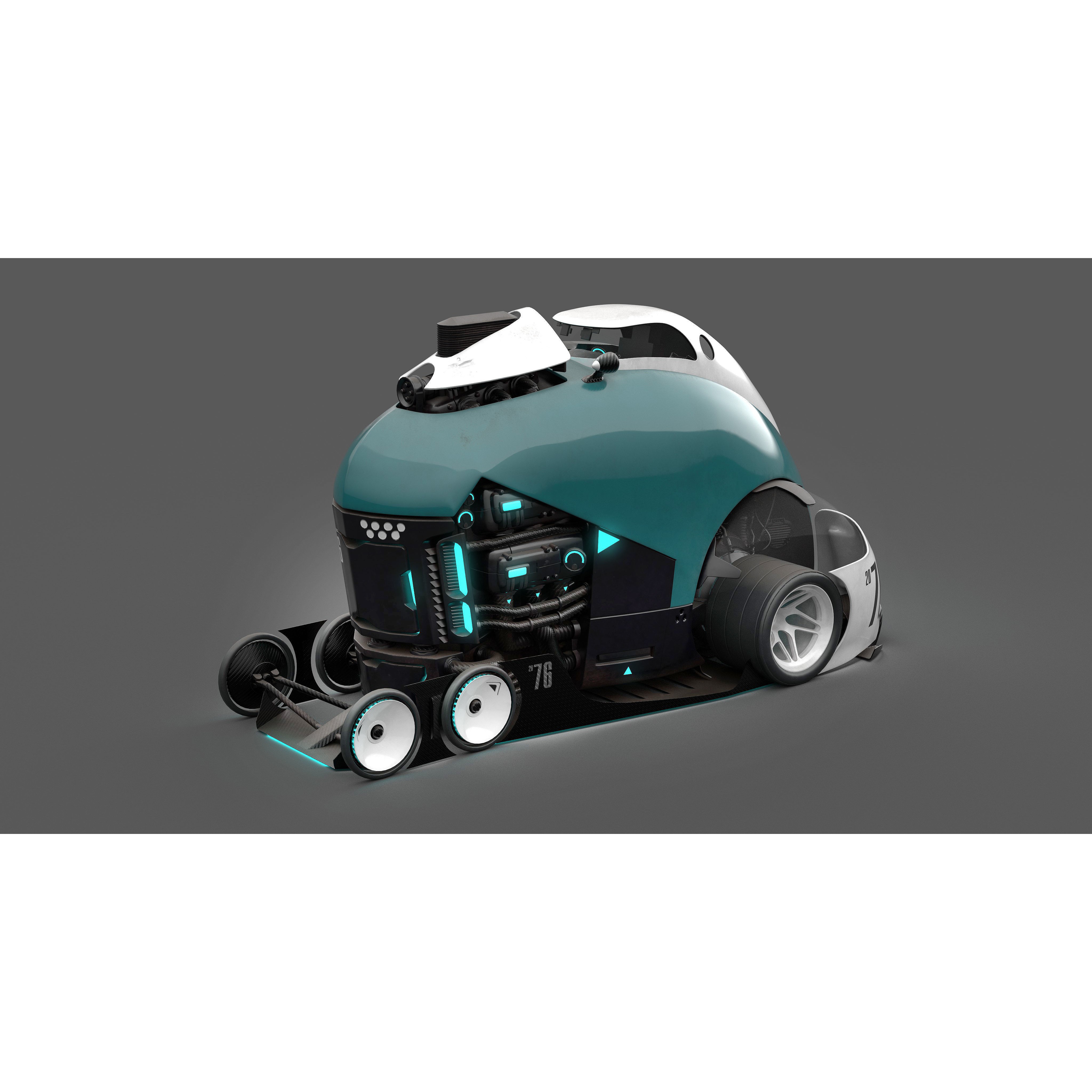 Future Car - Game-Ready 3D Model - View 9