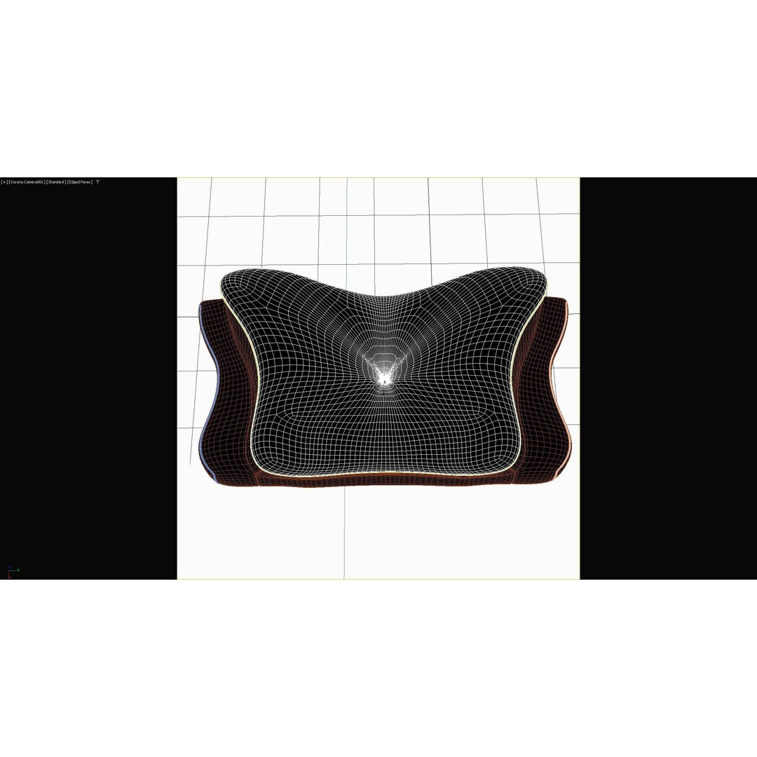 Cervical Pillow 3D Model – Ergonomic Memory Foam Design, FBX, OBJ