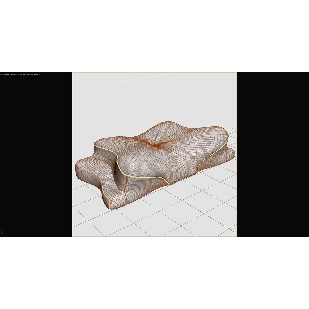 Cervical Pillow 3D Model – Ergonomic Memory Foam Design, FBX, OBJ - View 8