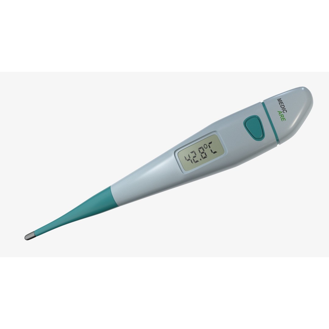 ProMed Digital Thermometer 3D Model – High Poly PBR Asset for Medical Use - View 3