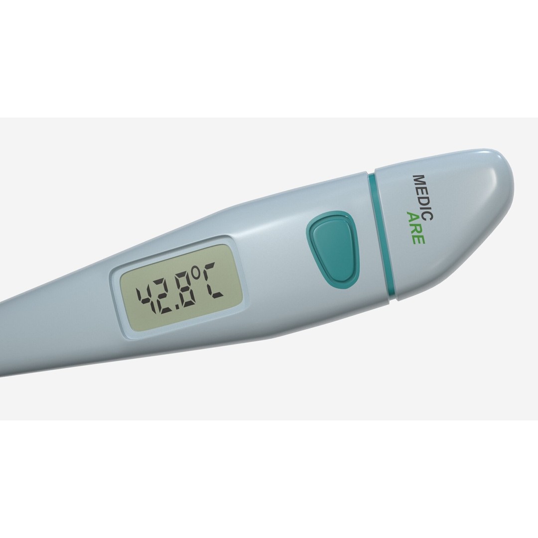 ProMed Digital Thermometer 3D Model – High Poly PBR Asset for Medical Use - View 4