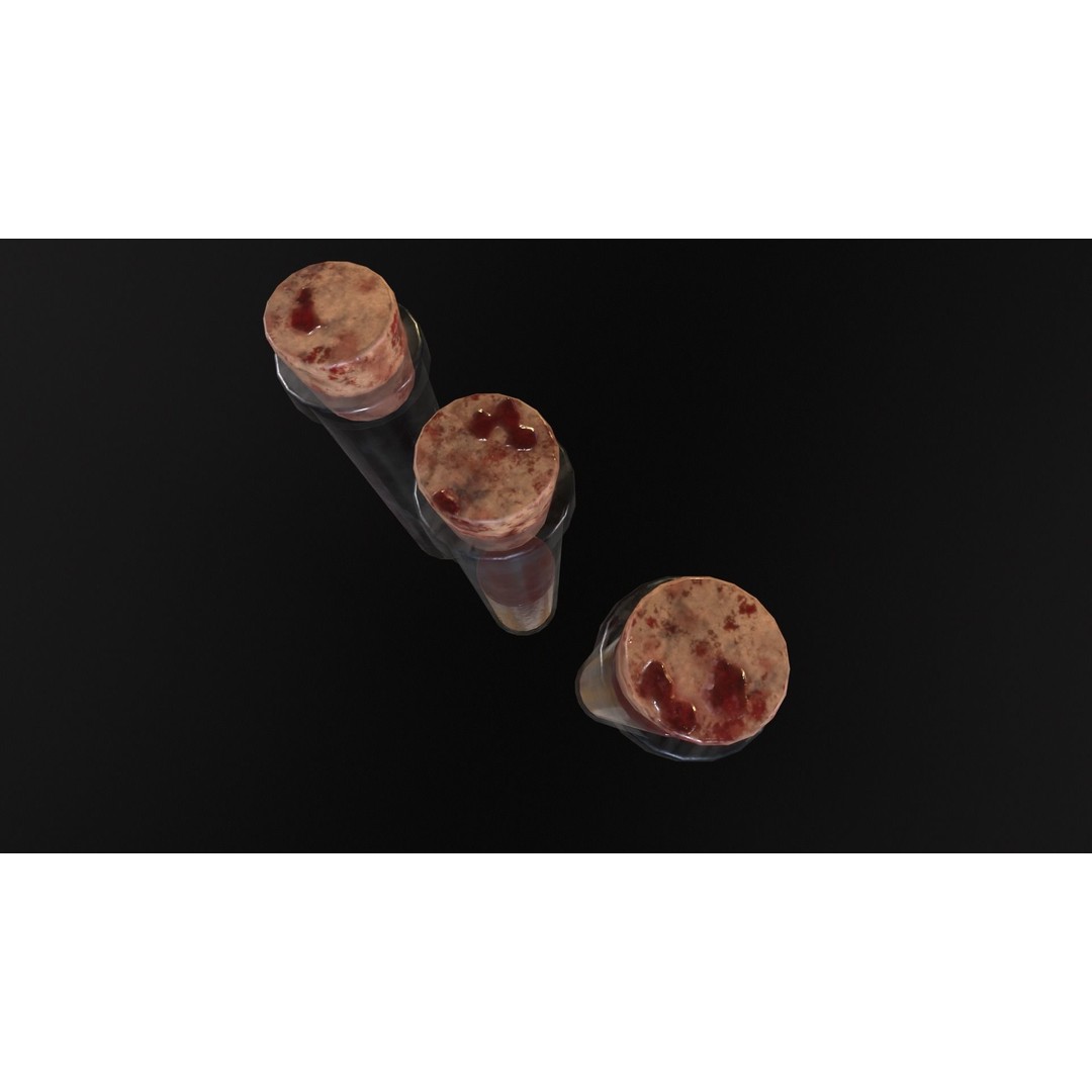 Blood Vials 3D Model – Low Poly PBR Asset, FBX, OBJ - View 19