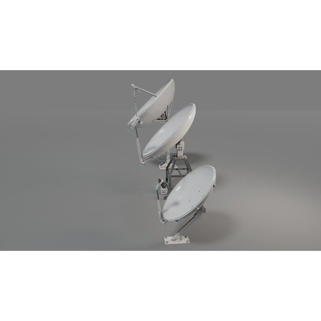 Satellite Antenna 3D Model – Low Poly PBR Game Asset, Blender, FBX - View 14