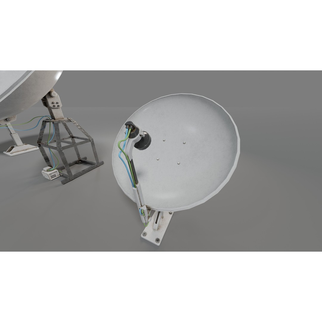 Satellite Antenna 3D Model – Low Poly PBR Game Asset, Blender, FBX - View 16