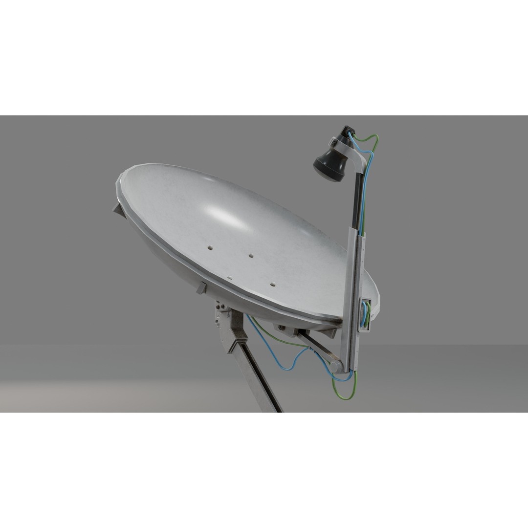 Satellite Antenna 3D Model – Low Poly PBR Game Asset, Blender, FBX - View 17
