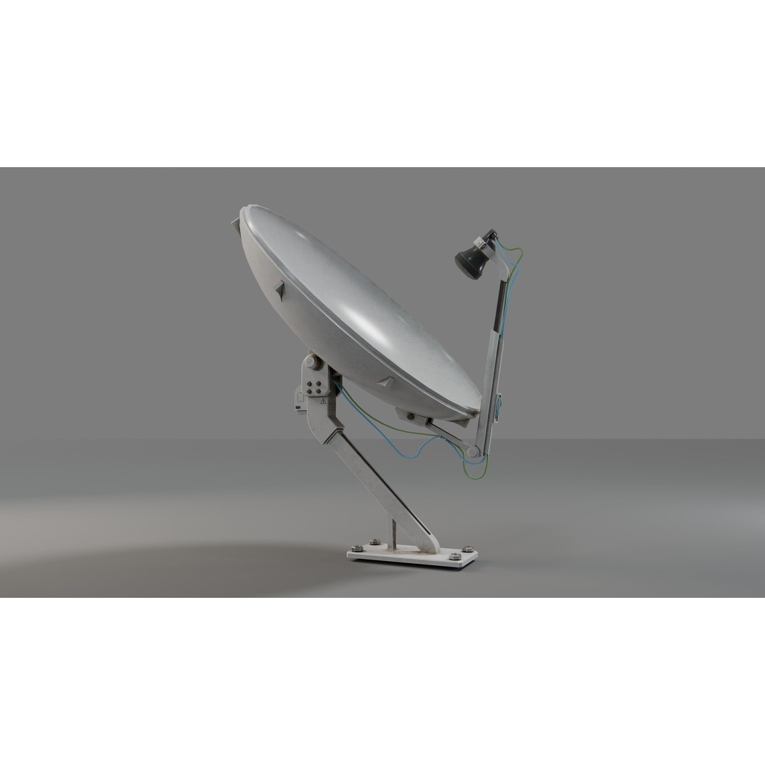 Satellite Antenna 3D Model – Low Poly PBR Game Asset, Blender, FBX - View 18