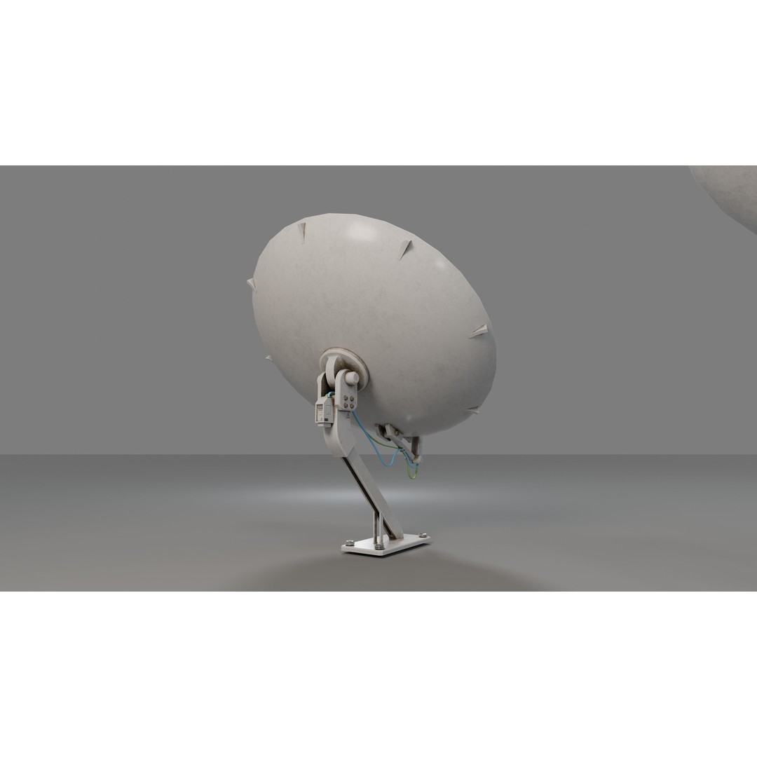 Satellite Antenna 3D Model – Low Poly PBR Game Asset, Blender, FBX - View 19