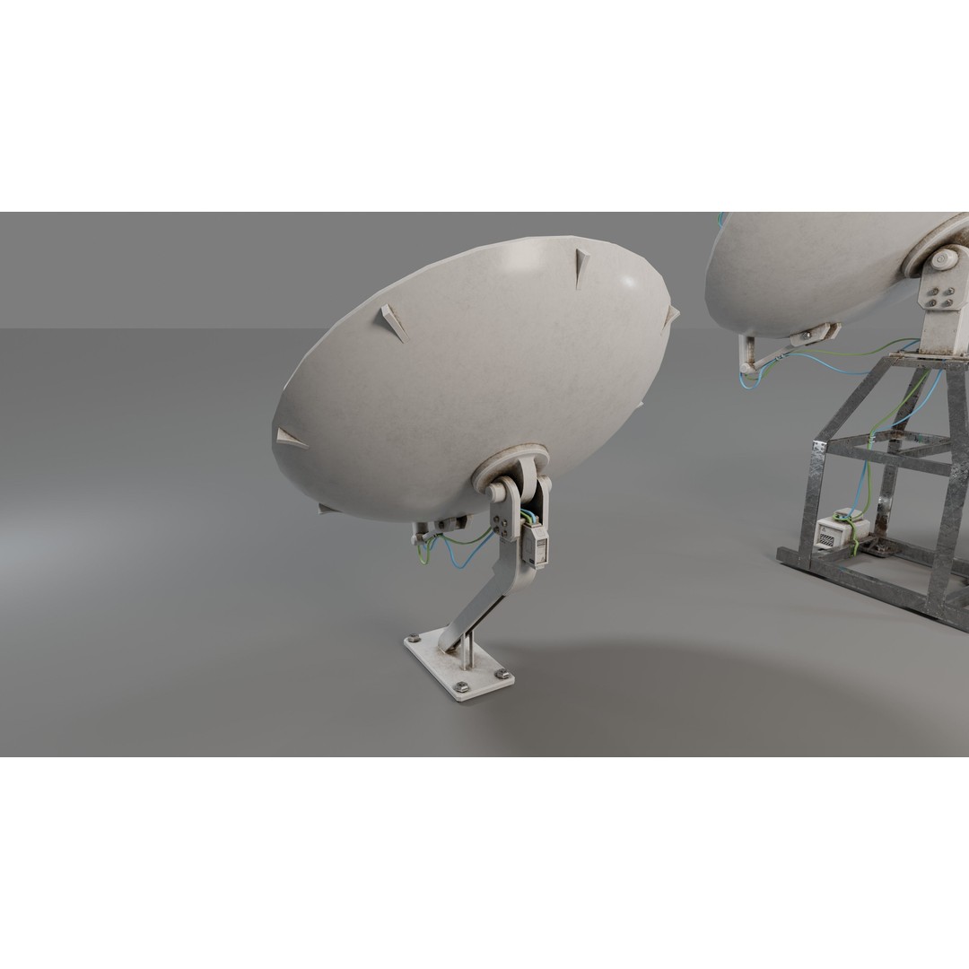 Satellite Antenna 3D Model – Low Poly PBR Game Asset, Blender, FBX - View 21