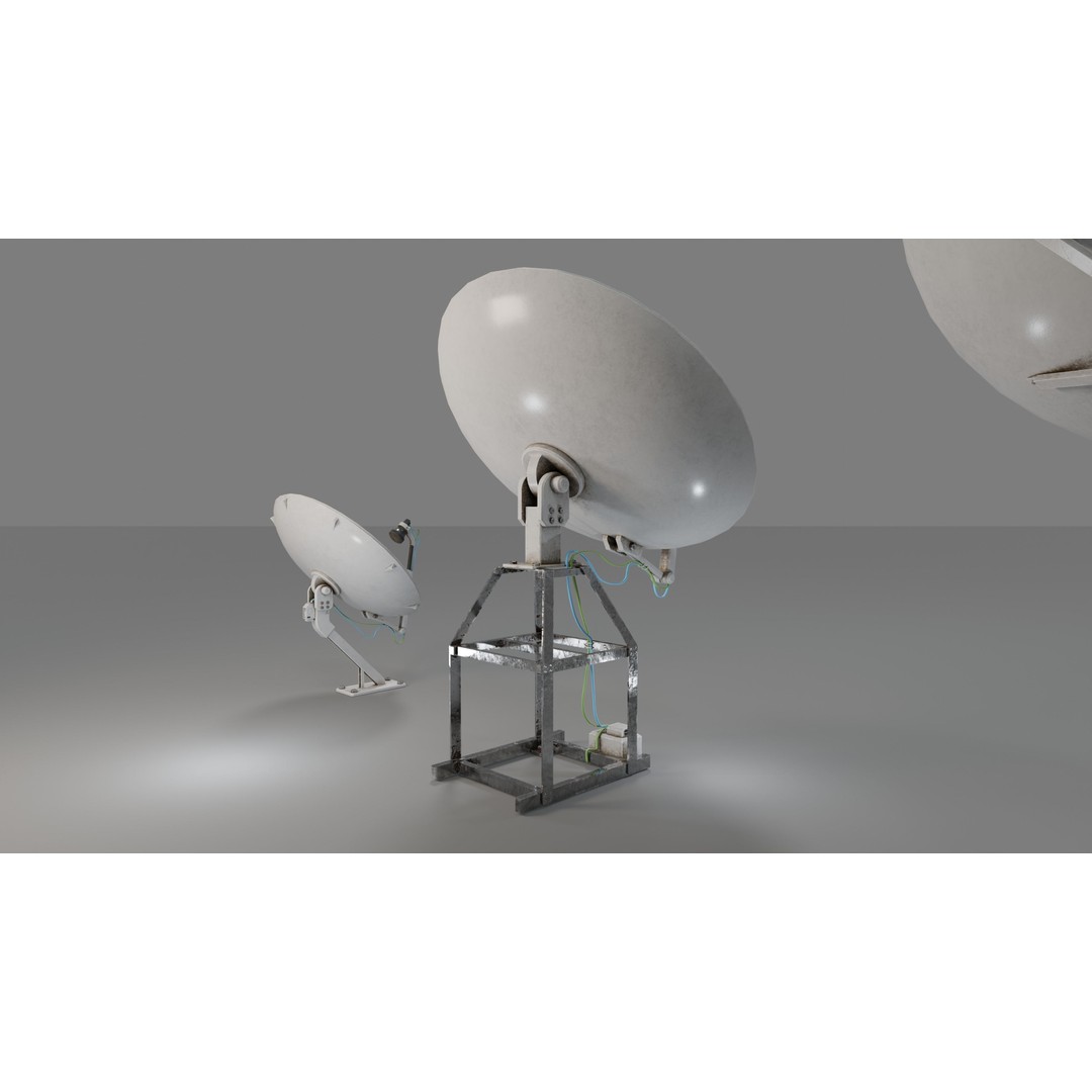 Satellite Antenna 3D Model – Low Poly PBR Game Asset, Blender, FBX - View 24