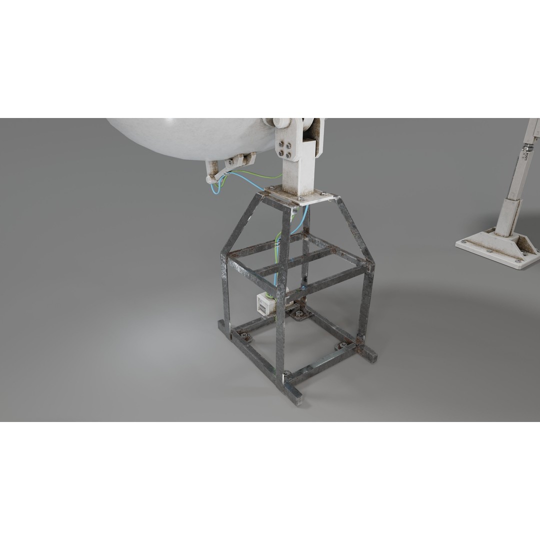Satellite Antenna 3D Model – Low Poly PBR Game Asset, Blender, FBX - View 25