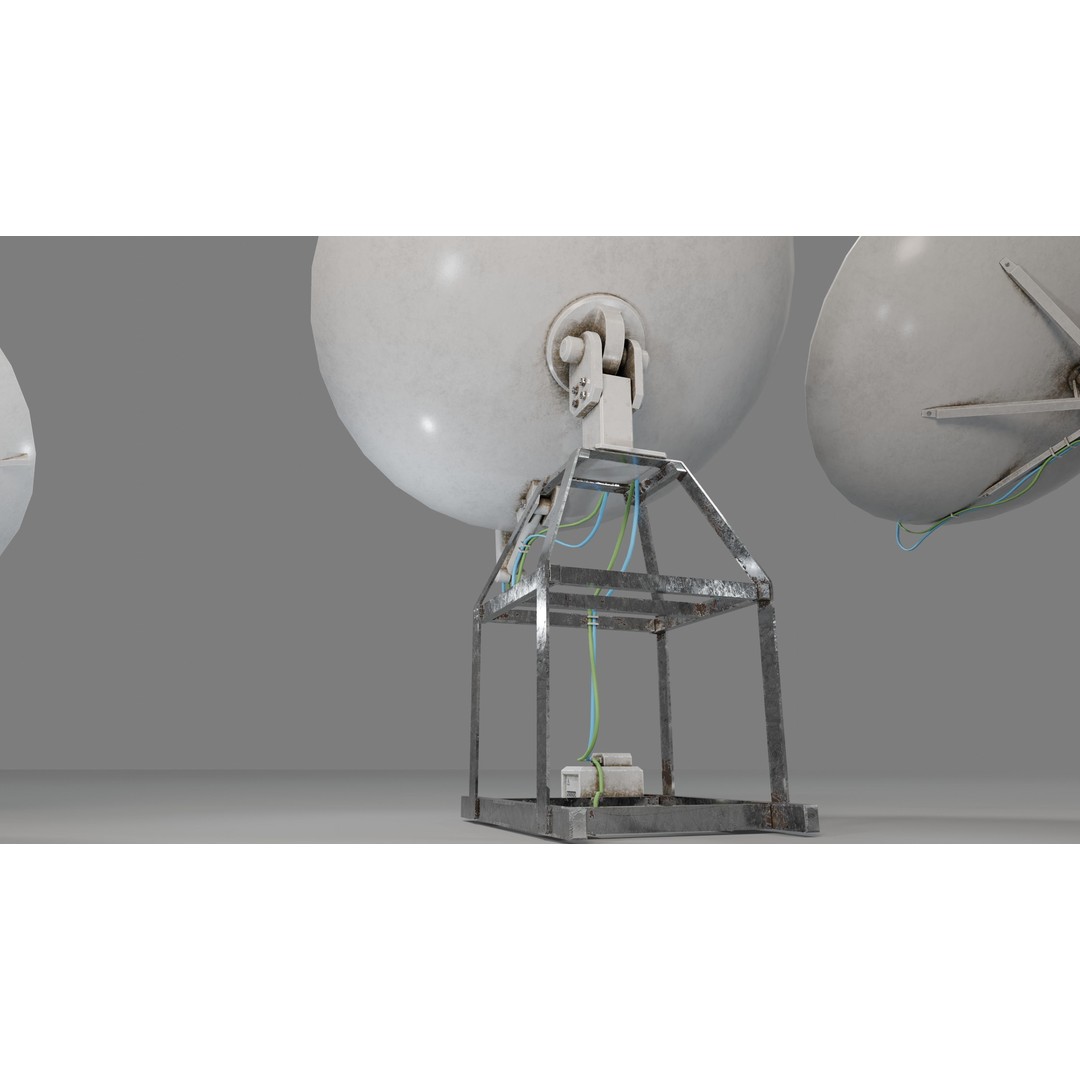 Satellite Antenna 3D Model – Low Poly PBR Game Asset, Blender, FBX - View 26