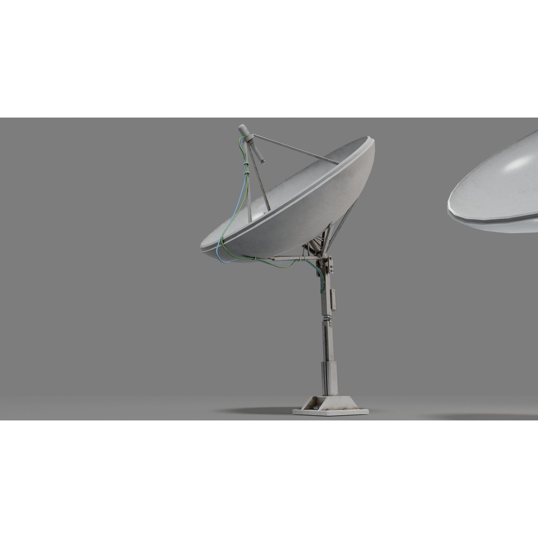 Satellite Antenna 3D Model – Low Poly PBR Game Asset, Blender, FBX - View 29