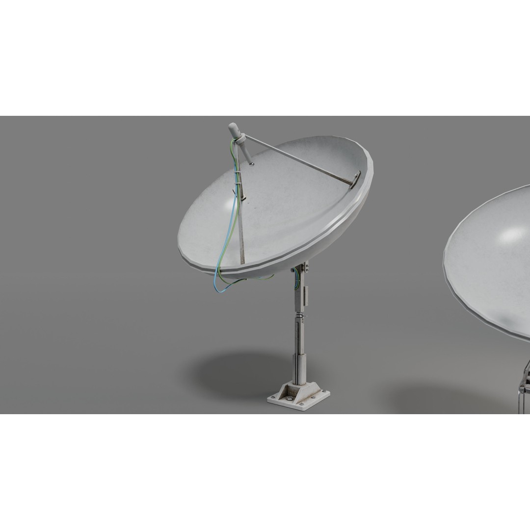 Satellite Antenna 3D Model – Low Poly PBR Game Asset, Blender, FBX - View 30