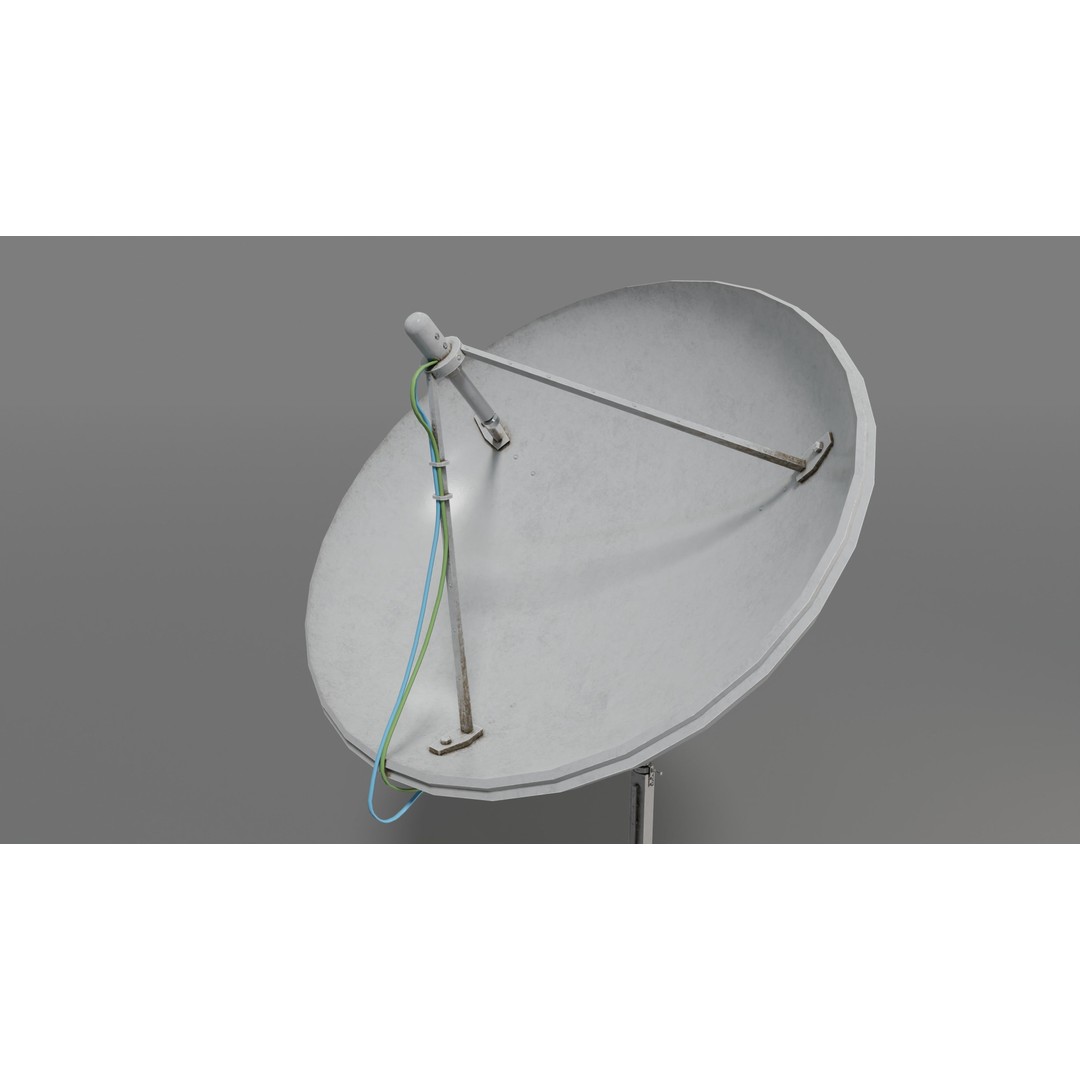 Satellite Antenna 3D Model – Low Poly PBR Game Asset, Blender, FBX - View 31