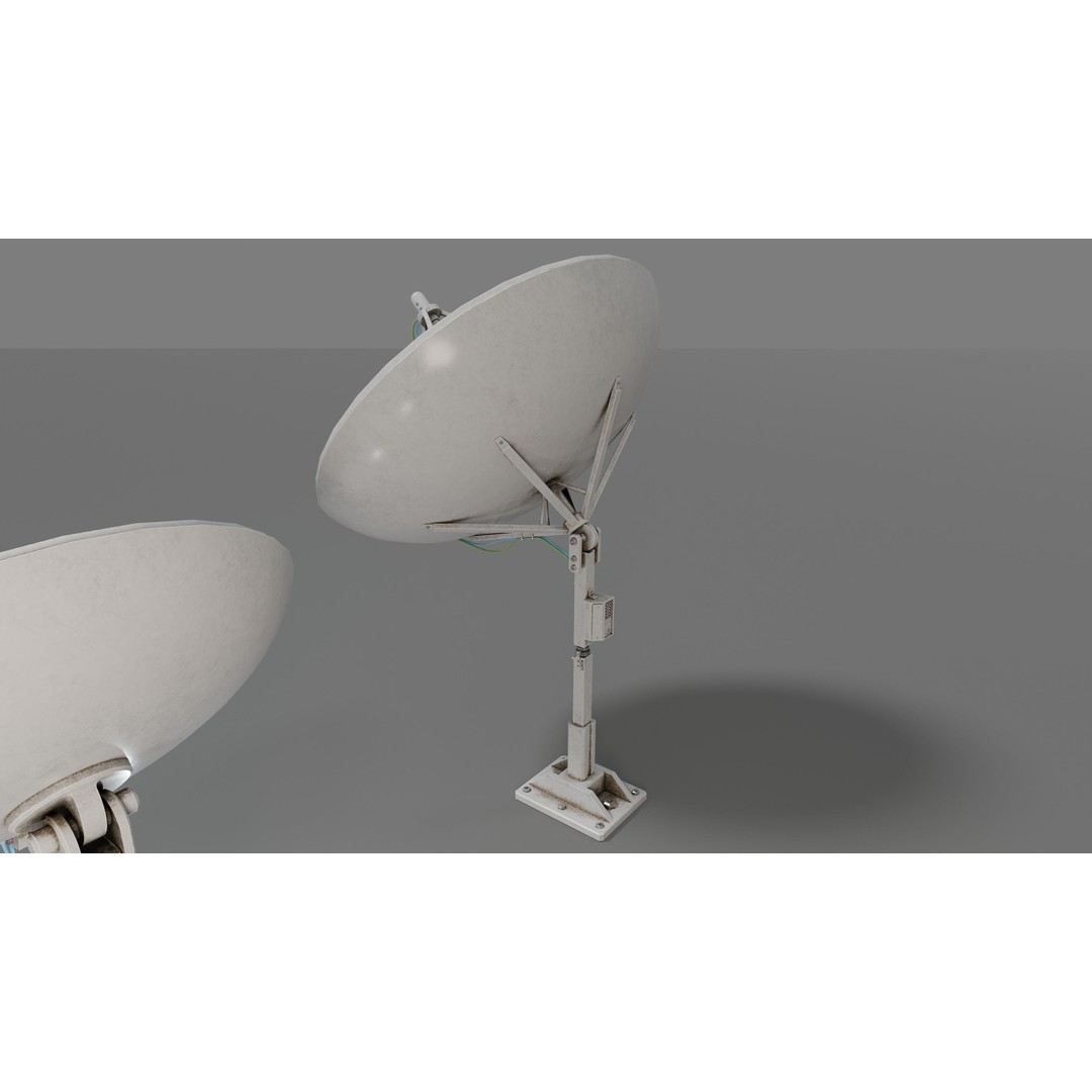 Satellite Antenna 3D Model – Low Poly PBR Game Asset, Blender, FBX - View 32
