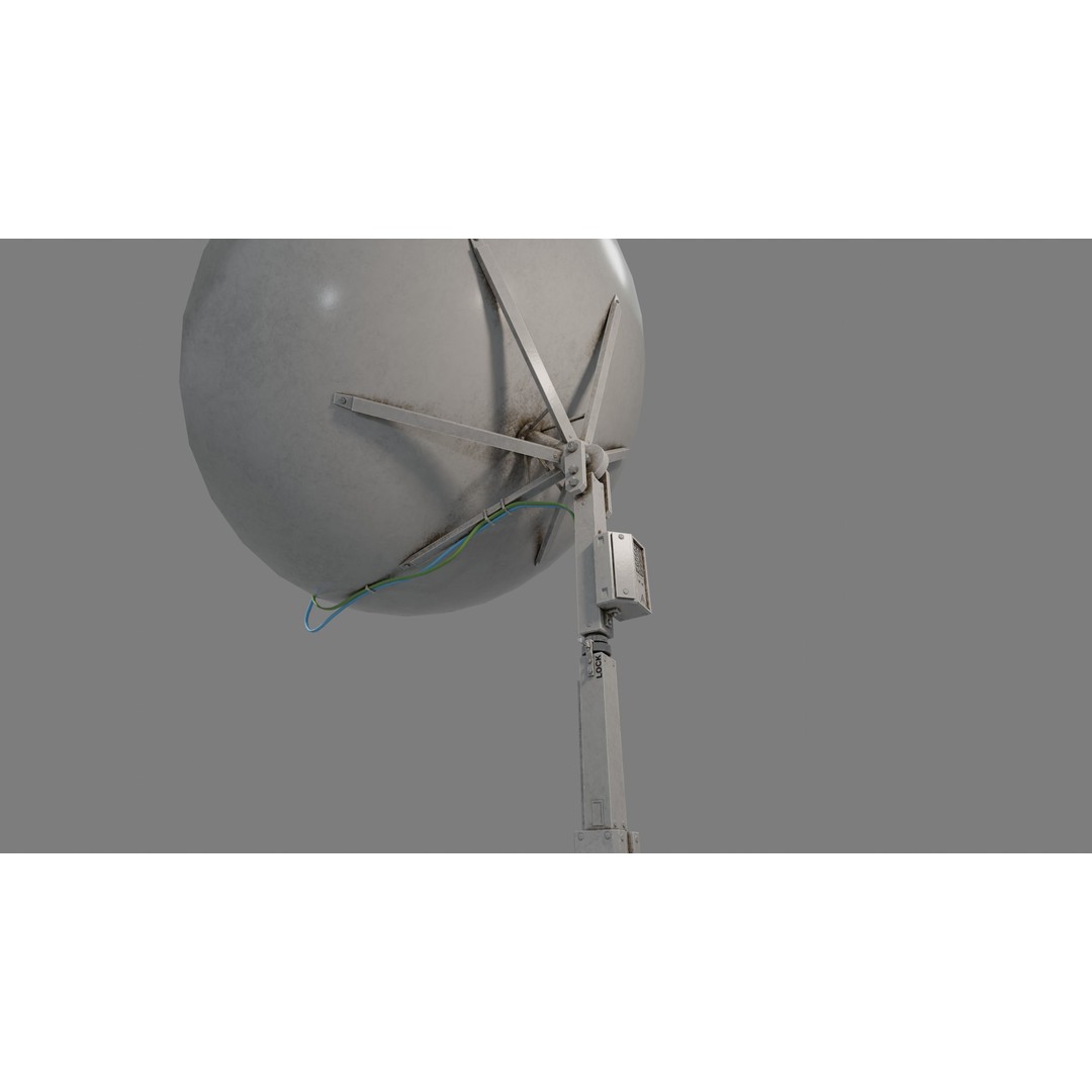 Satellite Antenna 3D Model – Low Poly PBR Game Asset, Blender, FBX - View 34