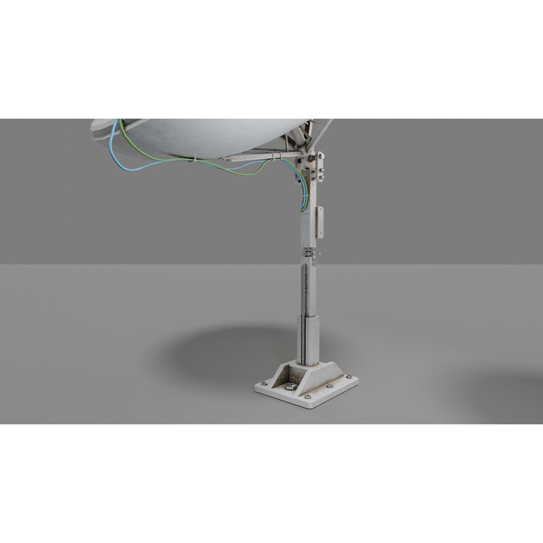 Satellite Antenna 3D Model – Low Poly PBR Game Asset, Blender, FBX - View 35