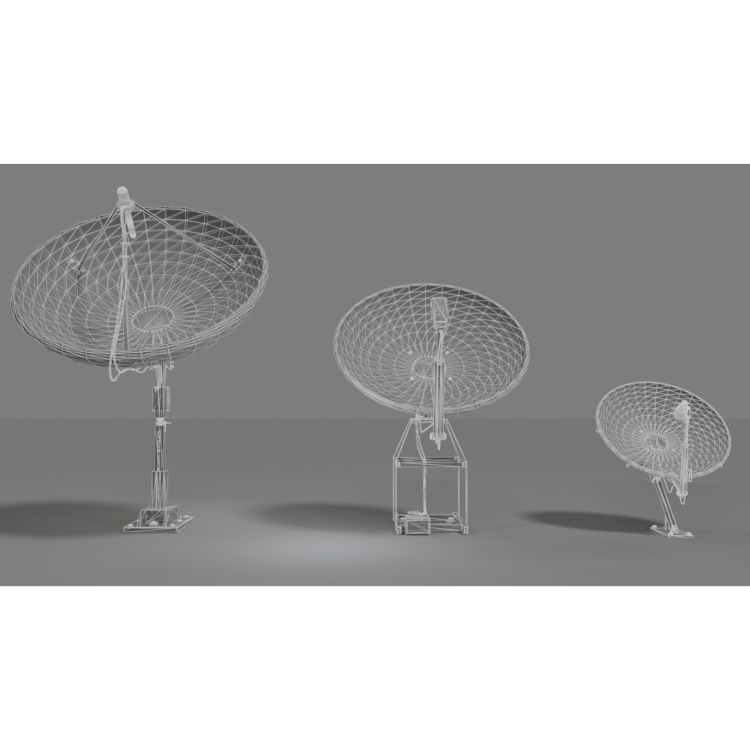 Satellite Antenna 3D Model – Low Poly PBR Game Asset, Blender, FBX - View 37