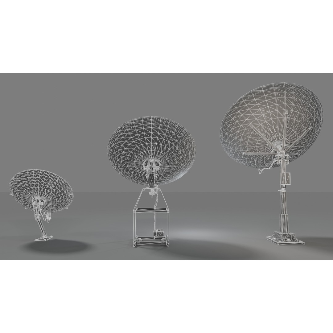 Satellite Antenna 3D Model – Low Poly PBR Game Asset, Blender, FBX - View 38