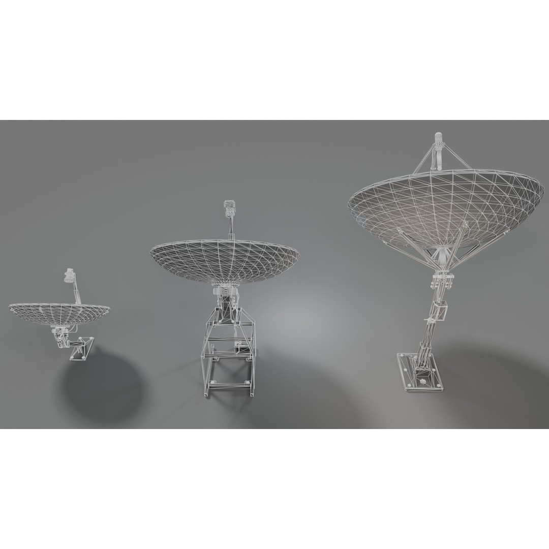 Satellite Antenna 3D Model – Low Poly PBR Game Asset, Blender, FBX - View 39