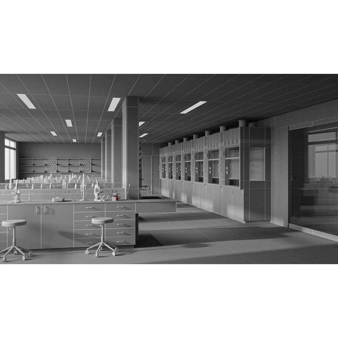 Laboratory 3D Model – Detailed Science Asset, FBX, Blender, OBJ - View 12