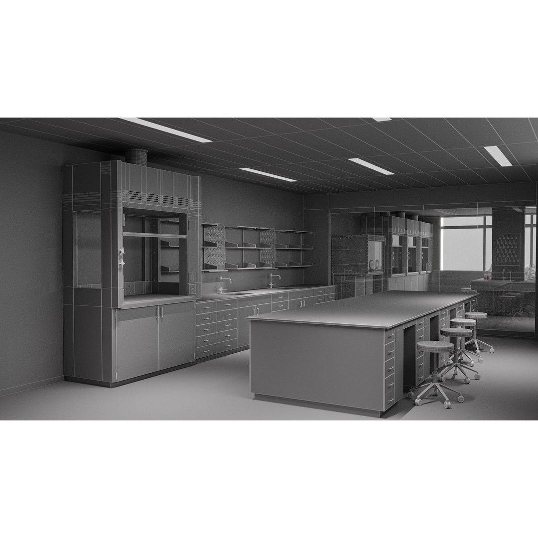 Laboratory 3D Model – Detailed Science Asset, FBX, Blender, OBJ - View 13