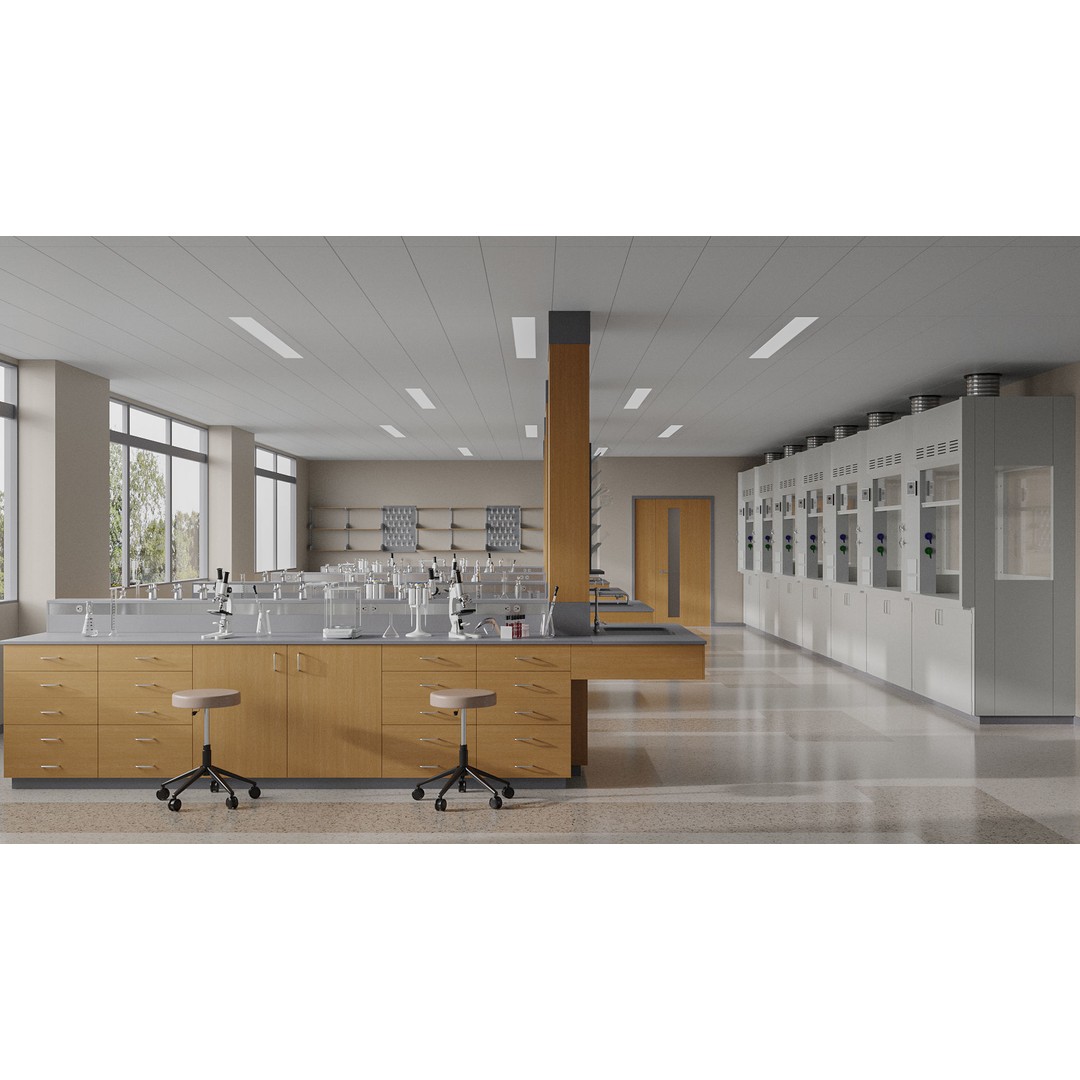 Laboratory 3D Model – Detailed Science Asset, FBX, Blender, OBJ - View 3