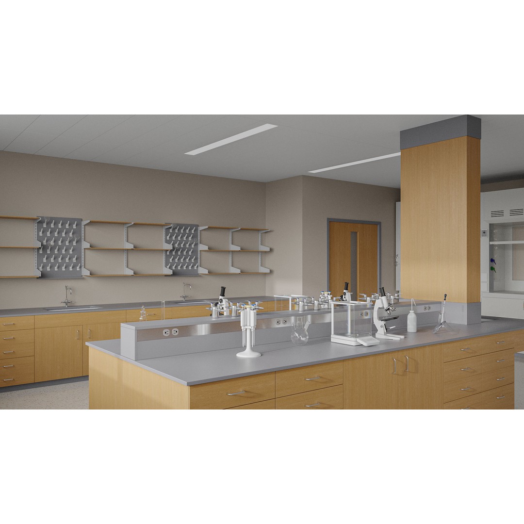 Laboratory 3D Model – Detailed Science Asset, FBX, Blender, OBJ - View 9