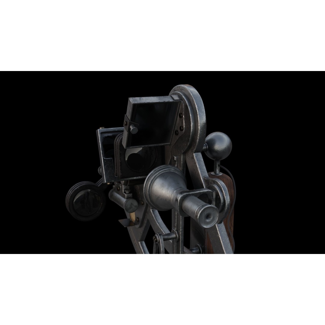 Precision Sextant 3D Model – Low Poly PBR Navigation Tool, Blender - View 9
