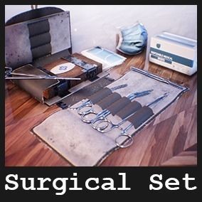 Surgical Set 3D Model – Low Poly Medical Equipment, FBX