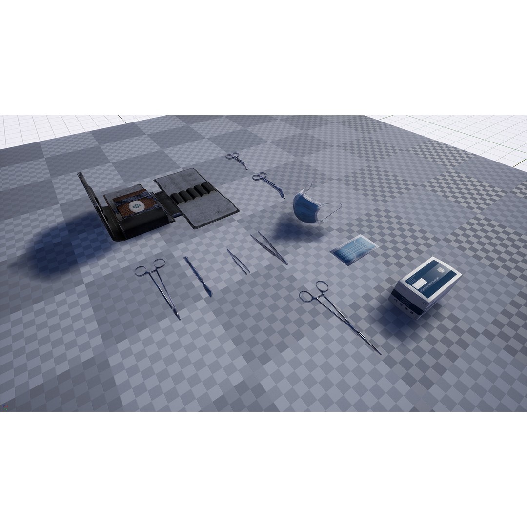 Surgical Set 3D Model – Low Poly Medical Equipment, FBX - View 14