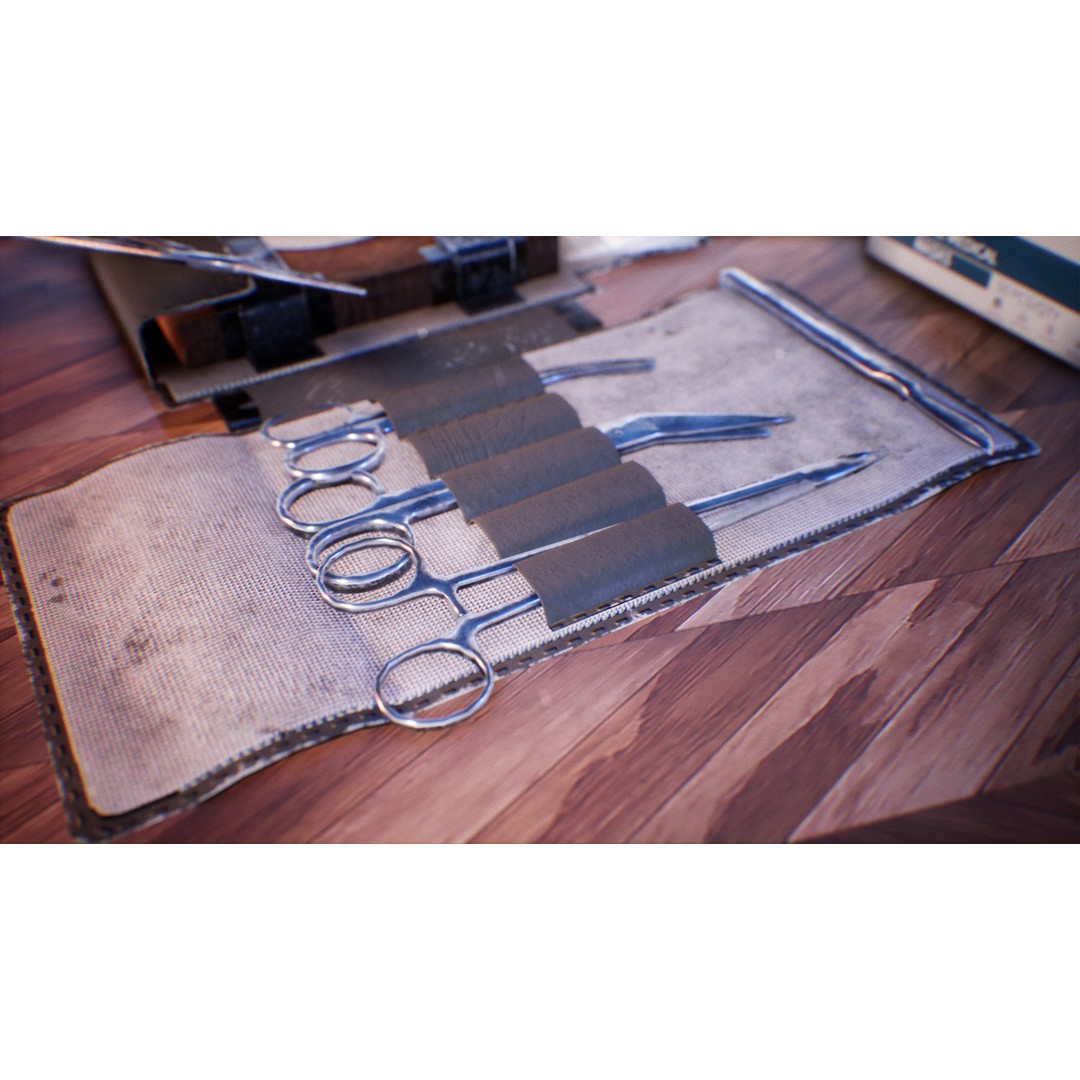 Surgical Set 3D Model – Low Poly Medical Equipment, FBX - View 5
