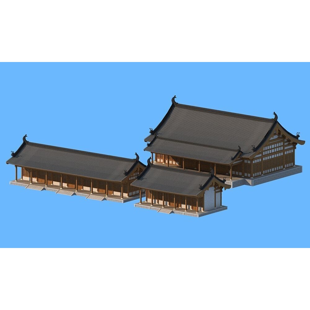 Ancient Chinese Architecture 3D Model – Traditional Palace Structure, FBX - View 10