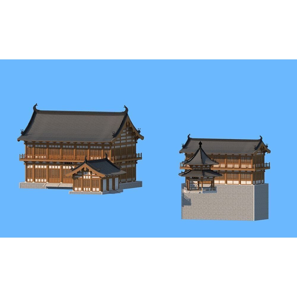 Ancient Chinese Architecture 3D Model – Traditional Palace Structure, FBX - View 12