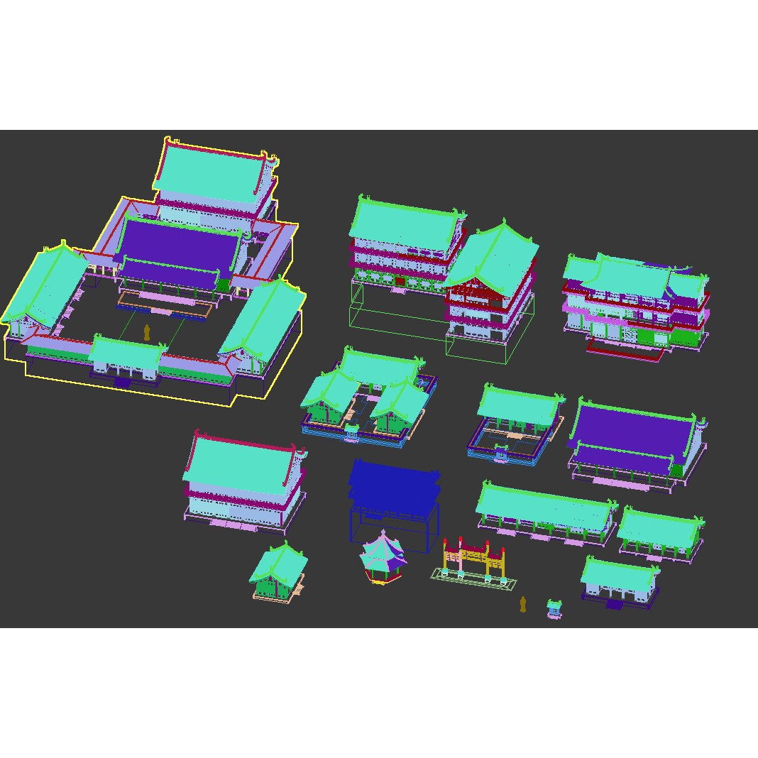 Ancient Chinese Architecture 3D Model – Traditional Palace Structure, FBX - View 13