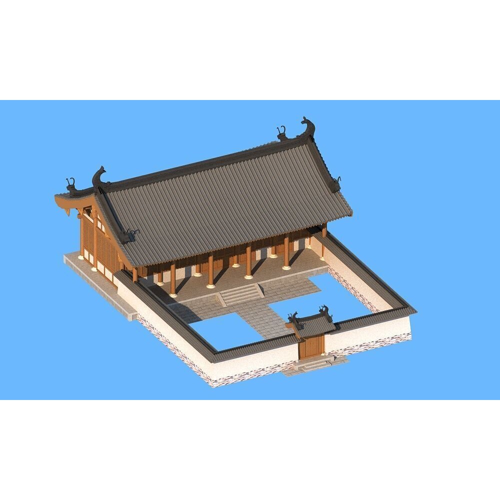 Ancient Chinese Architecture 3D Model – Traditional Palace Structure, FBX - View 9