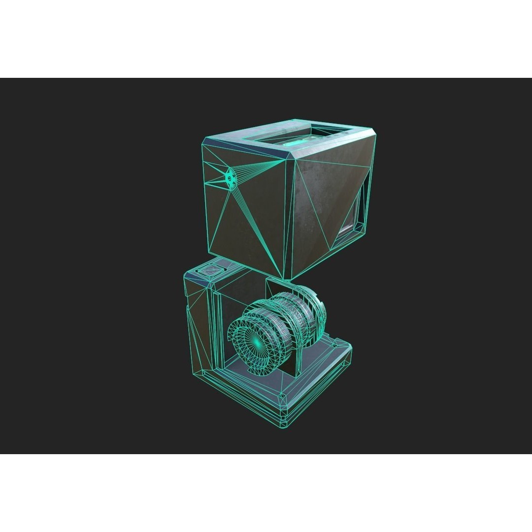 Holocube Camera Spy Recorder Drone 3D Model – Low Poly Animated PBR FBX