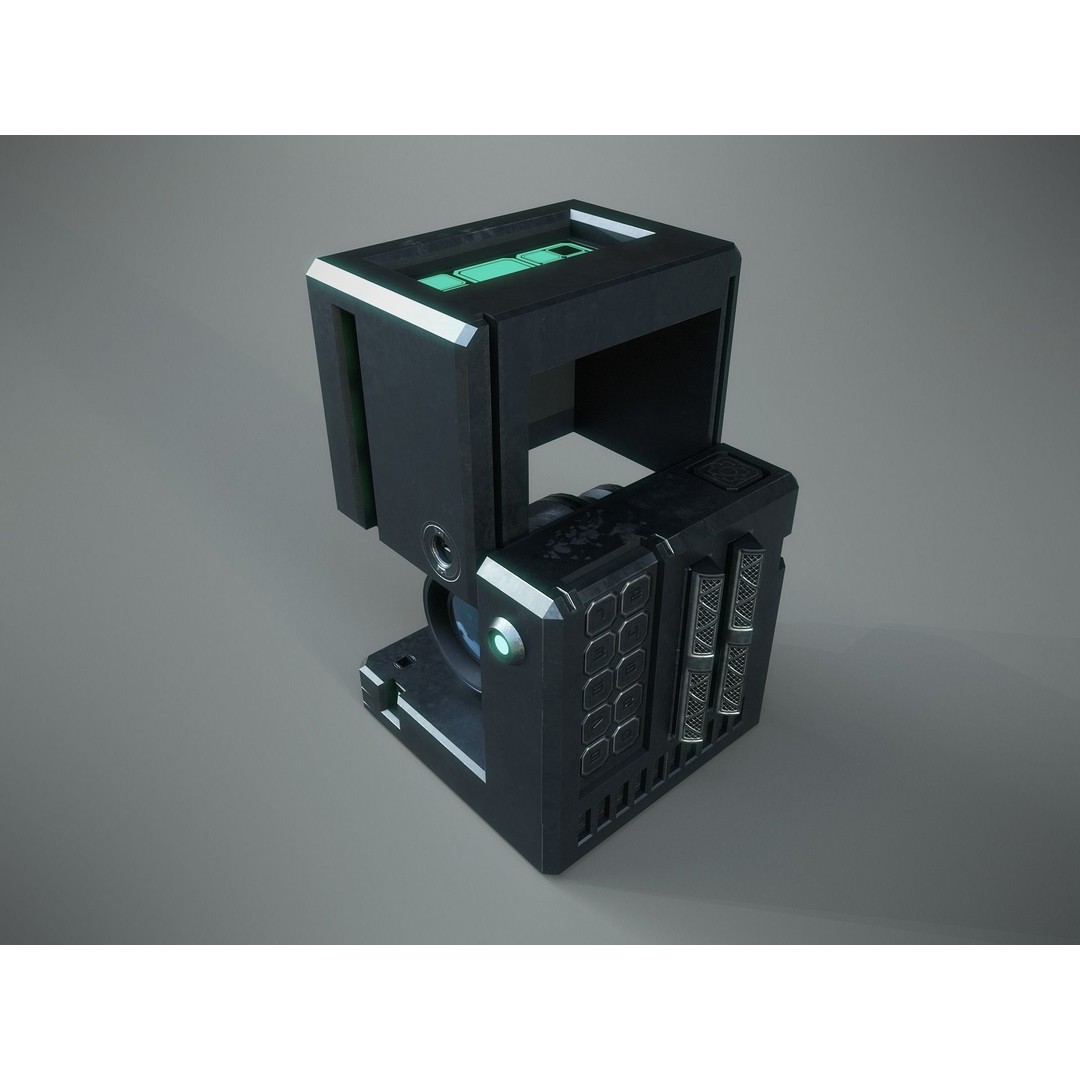 Holocube Camera Spy Recorder Drone 3D Model – Low Poly Animated PBR FBX - View 3