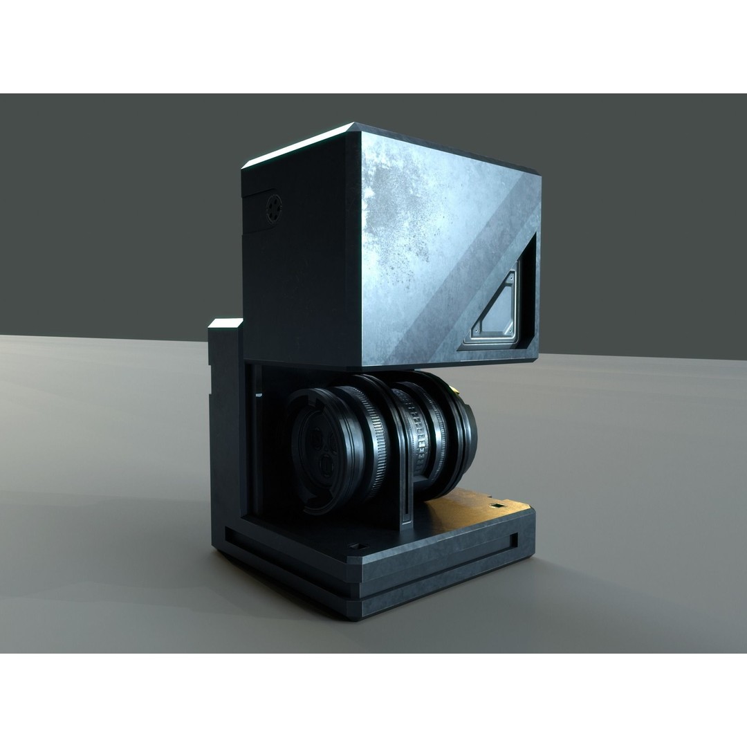 Holocube Camera Spy Recorder Drone 3D Model – Low Poly Animated PBR FBX - View 4