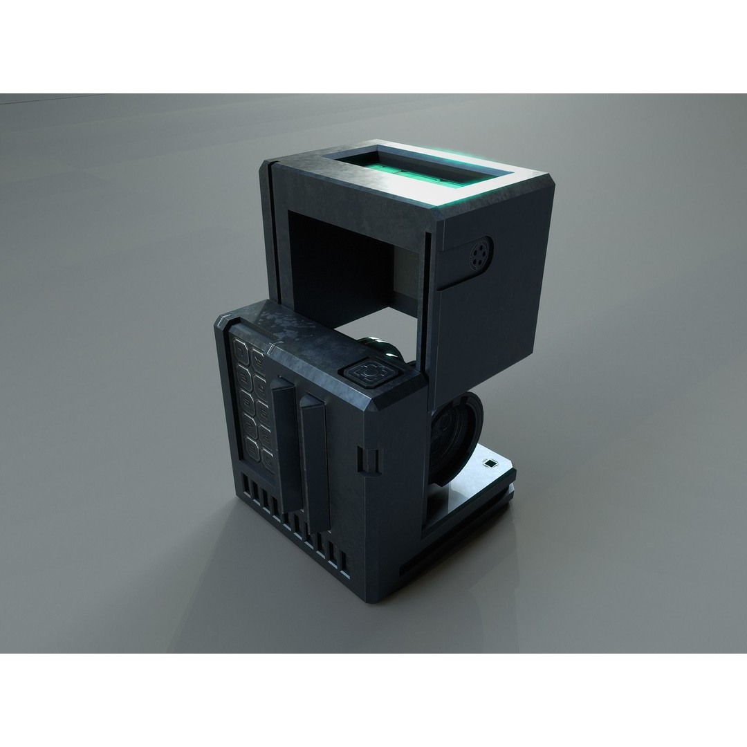 Holocube Camera Spy Recorder Drone 3D Model – Low Poly Animated PBR FBX - View 7