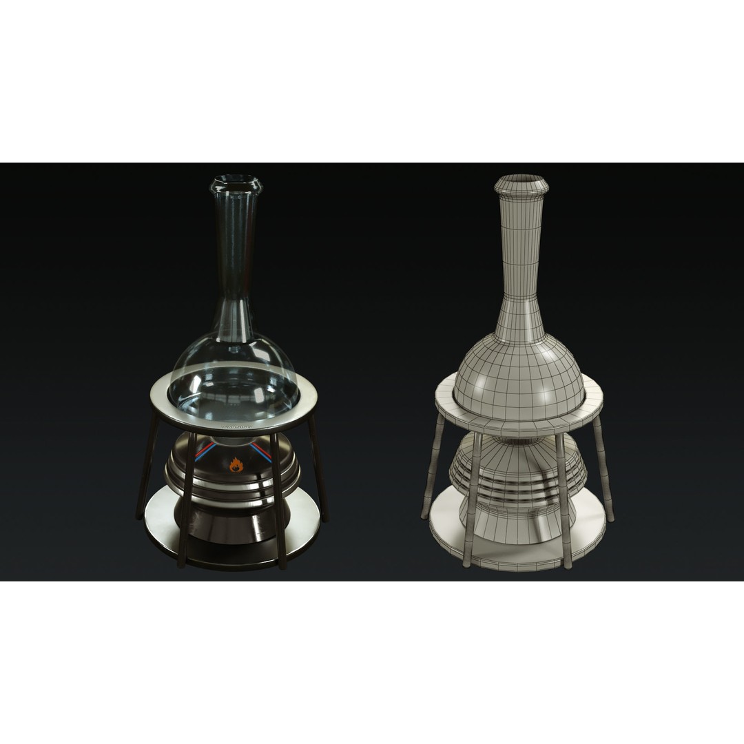 Laboratory Equipment 3D Model – Low Poly PBR Assets, FBX, OBJ - View 35