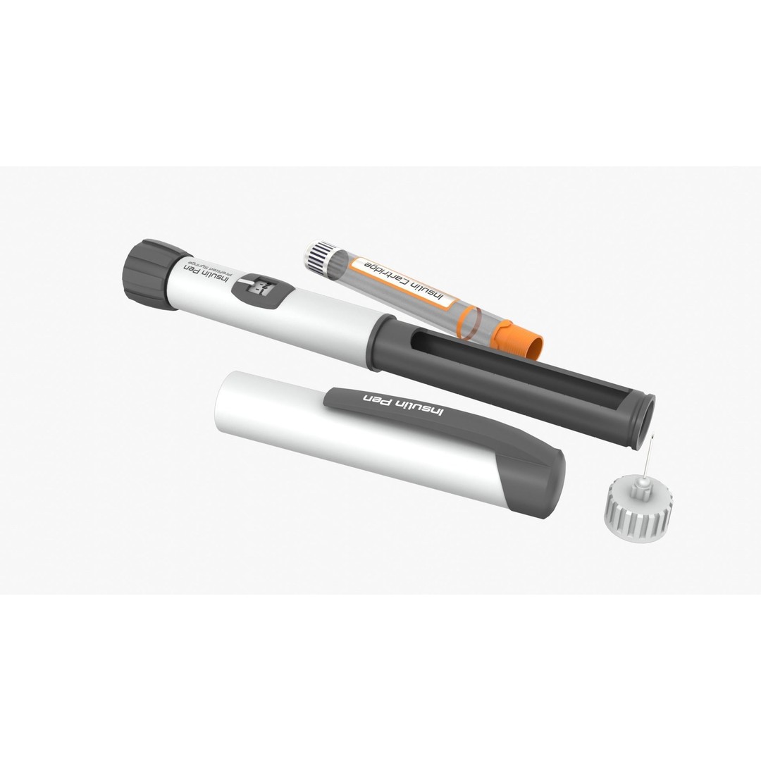 Insulin Pen 3D Model – Low Poly Medical Asset, FBX, Blender - View 11