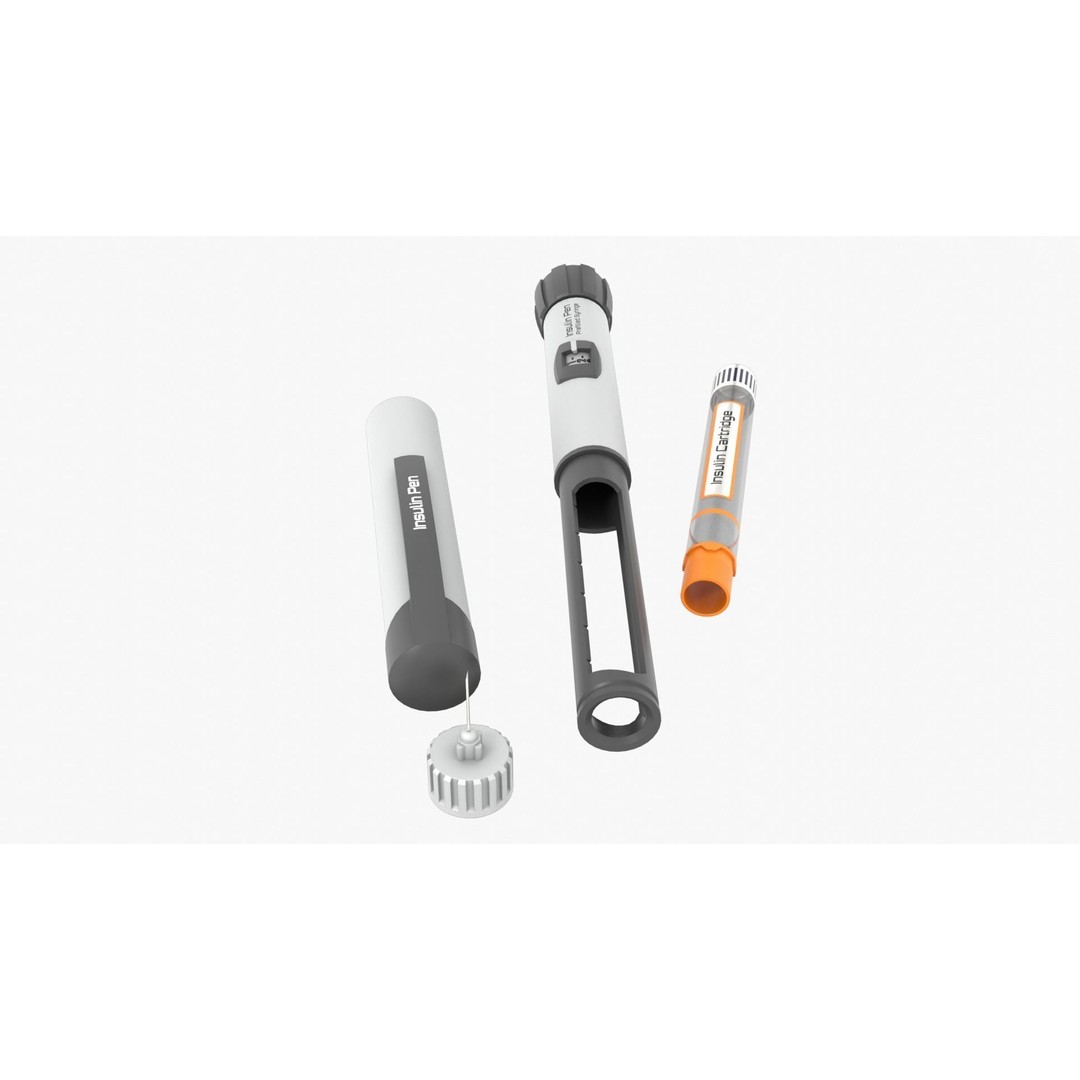 Insulin Pen 3D Model – Low Poly Medical Asset, FBX, Blender - View 13