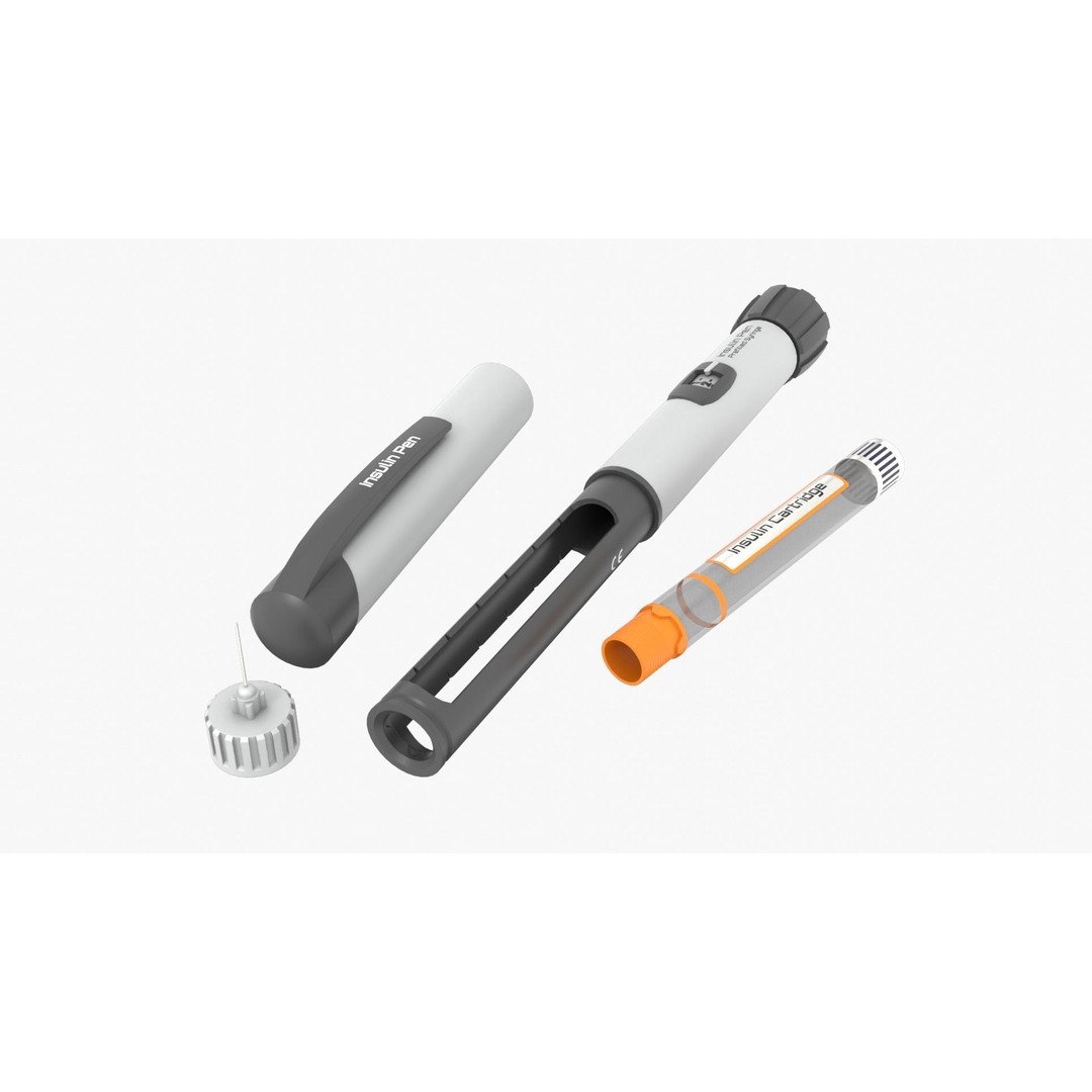 Insulin Pen 3D Model – Low Poly Medical Asset, FBX, Blender - View 14