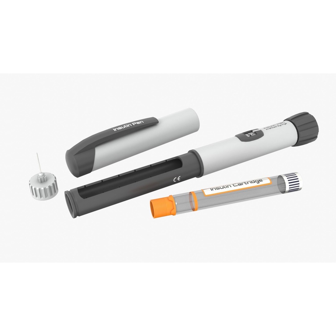 Insulin Pen 3D Model – Low Poly Medical Asset, FBX, Blender - View 15
