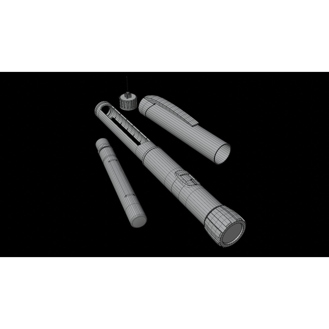 Insulin Pen 3D Model – Low Poly Medical Asset, FBX, Blender - View 17