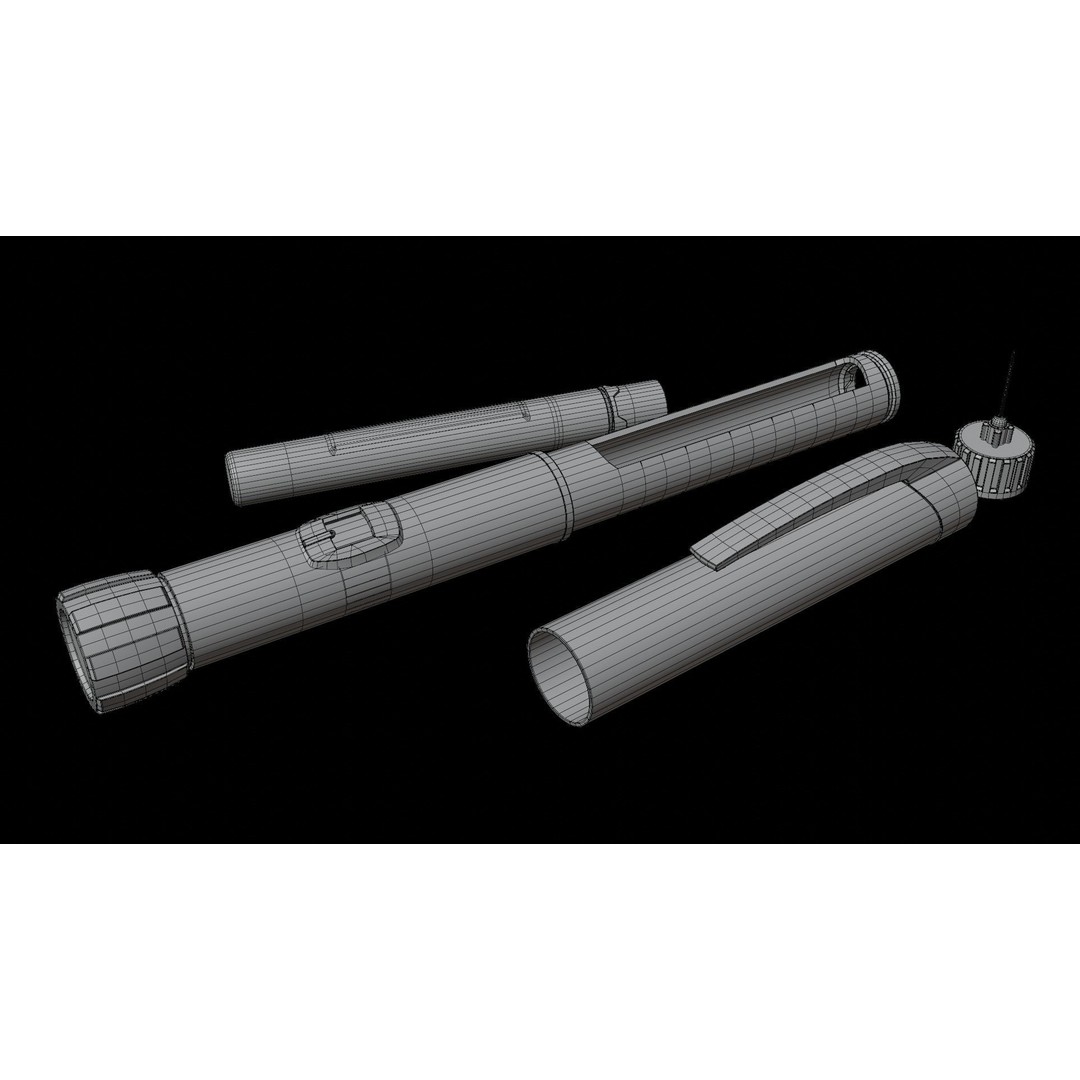 Insulin Pen 3D Model – Low Poly Medical Asset, FBX, Blender - View 18