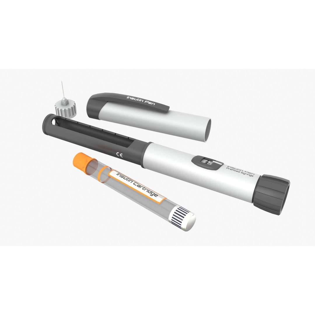 Insulin Pen 3D Model – Low Poly Medical Asset, FBX, Blender - View 5