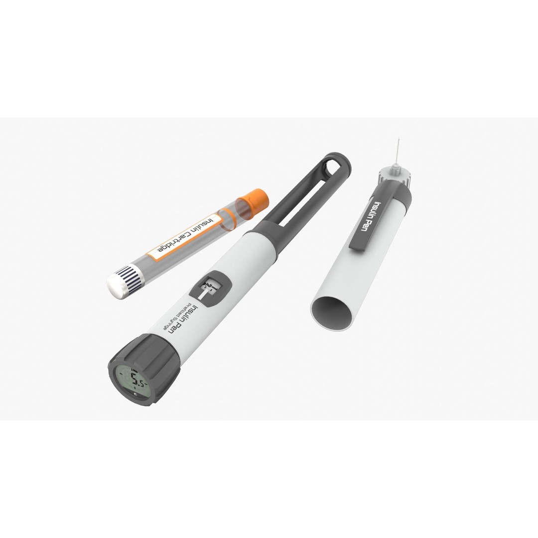 Insulin Pen 3D Model – Low Poly Medical Asset, FBX, Blender - View 8