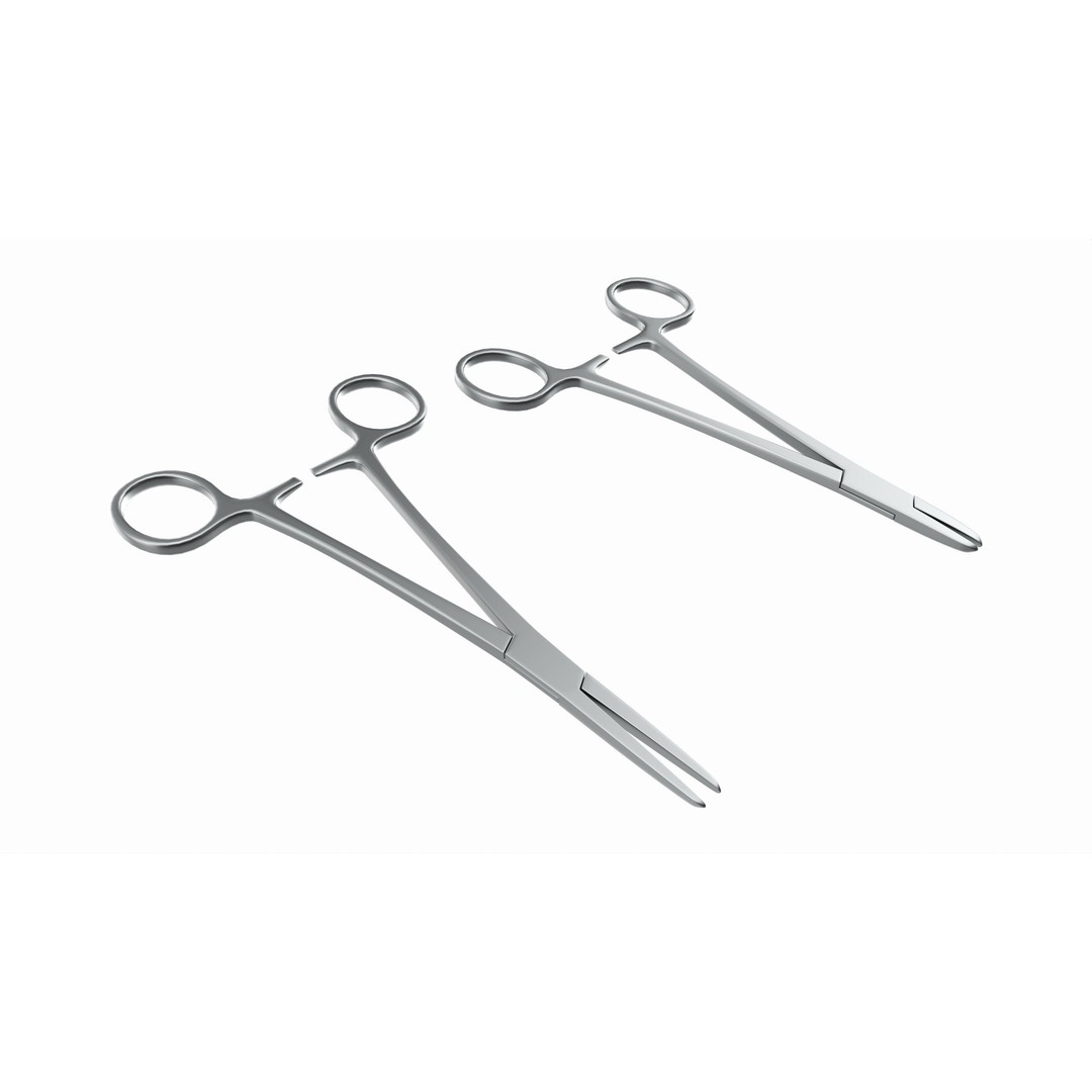 Needle Holder 3D Model – Surgical Instrument Set, PBR, FBX, OBJ - View 4